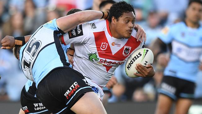 Luciano Leilua impressed for the Dragons. Picture: AAP