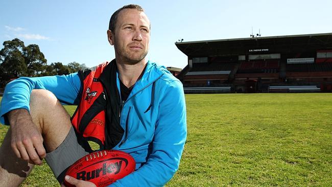 Departing West Adelaide captain Ryan Ferguson at Richmond Oval. Picture: Stephen Laffer