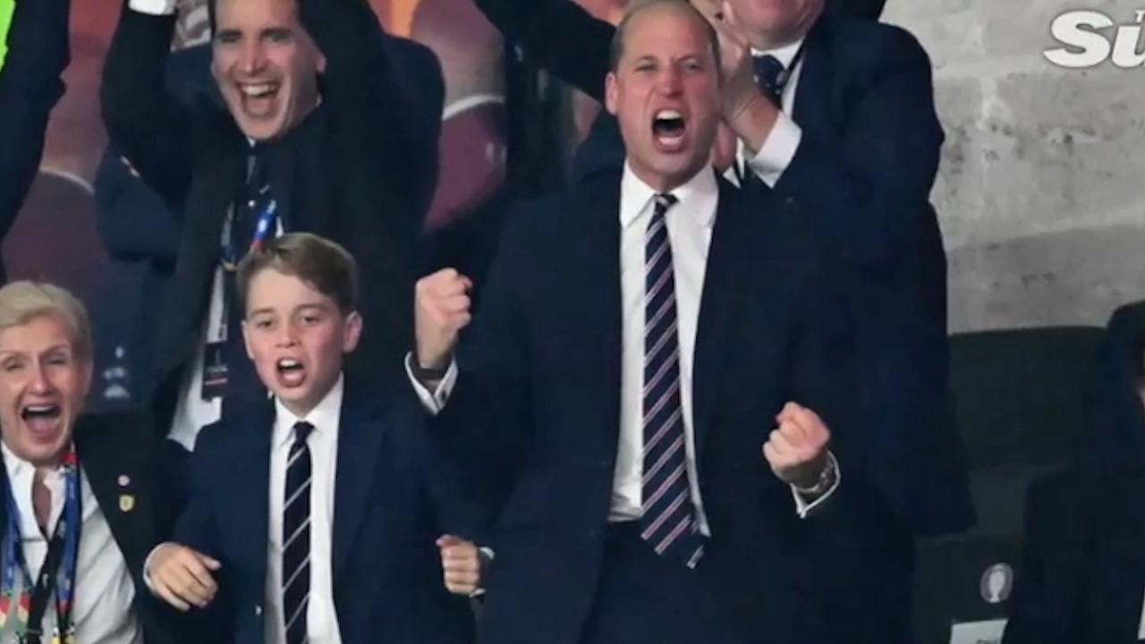 William, Prince of Wales took his son Prince George of Wales to the UEFA EURO 2024 final match between Spain and England at Olympiastadion on July 14, 2024 in Berlin, Germany. Picture: The Sun