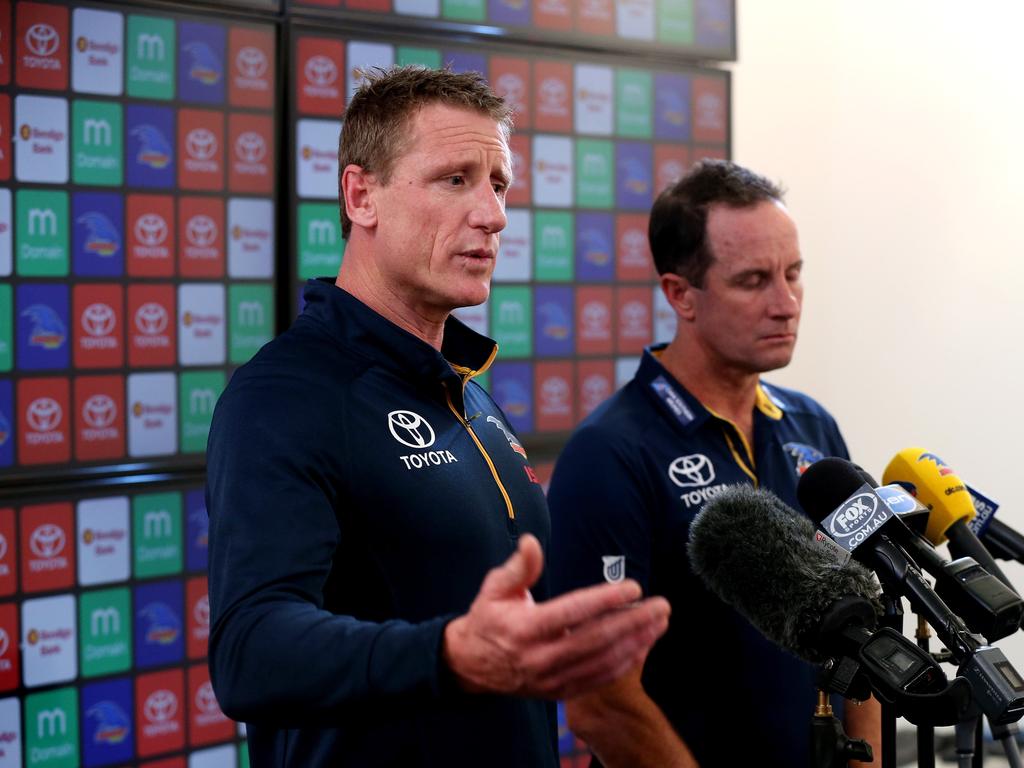 Burton and Pyke addressed the media over the infamous training camp.