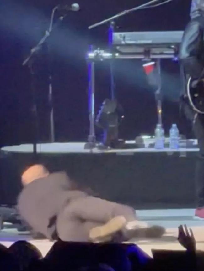 The star fell on stage. Picture: Supplied