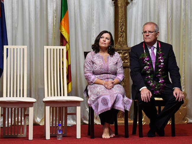 Prime Minister Scott Morrison and wife Jenny  expressed their sorrow over  the Sri Lankan terror attacks. 