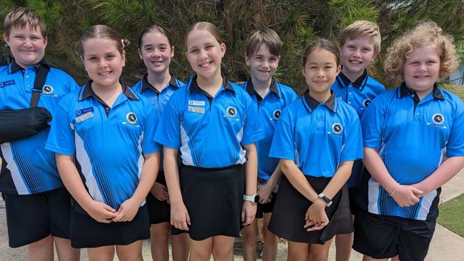 Avoca state school 2023 school leaders: Logan, Sofia, Sally, Isla, Harry, Mary, Cyrus, Nicholas.