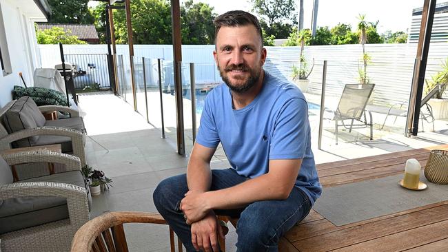 27/02/2023 :  John Paul Smith is living with his in-laws while saving for his first home, at Tingalpa, Brisbane. pic Lyndon Mechielsen/Courier Mail