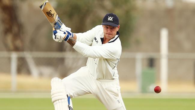 James Pattinson added to South Australia’s woes with the bat. Picture: Getty Images