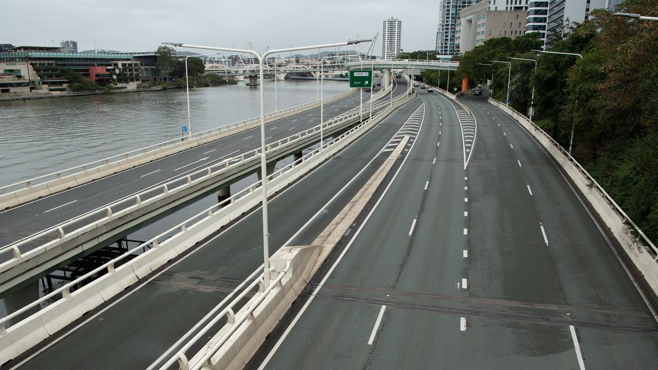 Covid masks rules in Brisbane in 2021 saw more people stay at home. Picture: Brad Fleet