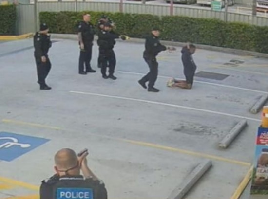 A 24-year-old man has been arrested and charged after an incident in Northern Gold Coast this morning. Picture: 9News