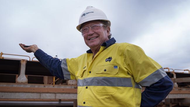 Group chairman Andrew Forrest at Fortescue Metals’ new Iron Bridge magnetite project.