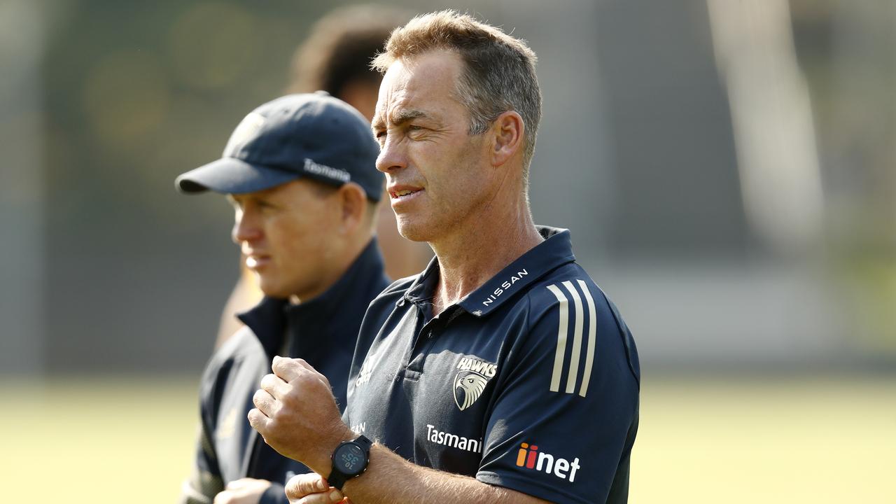 Hawthorn coach Alastair Clarkson has played down his role in the new sub rule. Picture: Getty Images