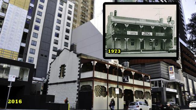 Mac’s Hotel is one of Melbourne’s oldest pubs and was once a coach terminal for miners heading off the gold rush. Picture: HWt library