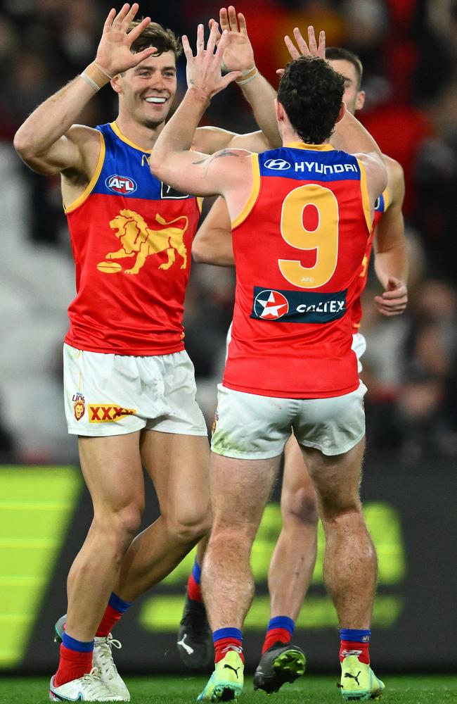 Josh Dunkley and Lachie Neale. Picture: Getty Images