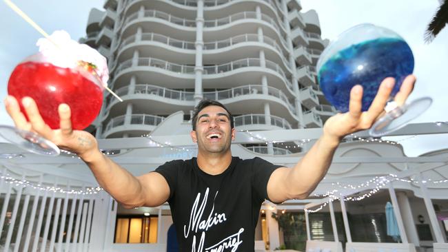 Shammi Prasad at his new Broad Beach Bar called Memory Lane. Pic Mike Batterham