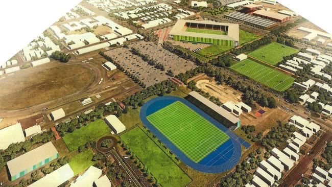 The plan includes a new athletics track nearby. PICTURE: SUPPLIED