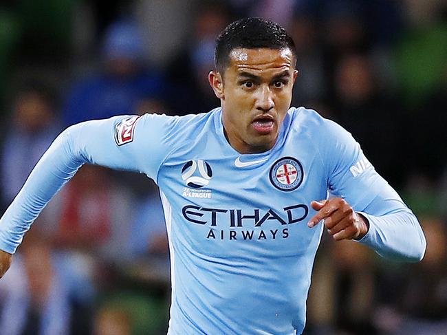 A League soccer. Melbourne City FC vs Sydney FC at AAMI Park. Melbourne City's Tim Cahill  . Pic: Michael Klein