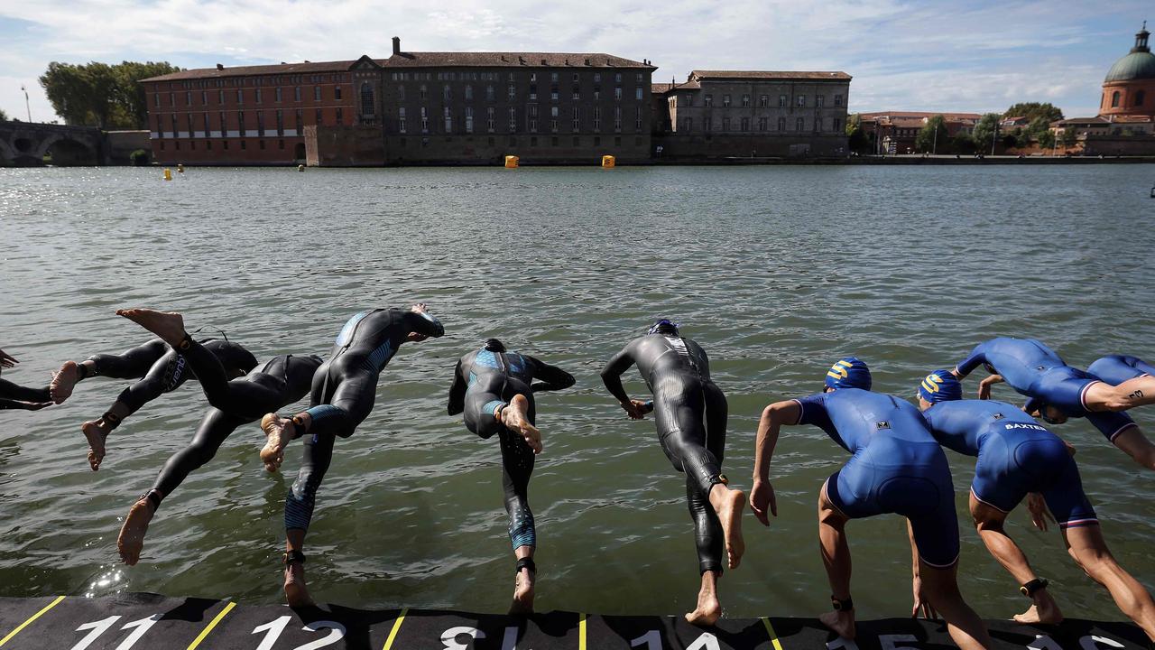 (File photo) Two deaths have rocked the sport of triathlon. (Photo by Valentine CHAPUIS / AFP)