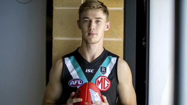 Could 2020 be a breakout year for young Power talent Todd Marshall? Picture: AAP Image/Kelly Barnes