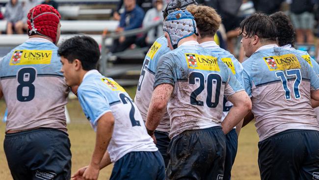 Action in the Gen Blues v Queensland Reds U18 game. Pic: Richard Li