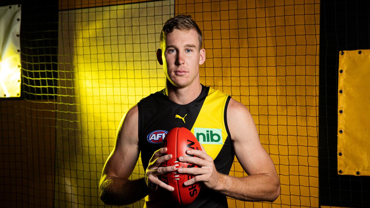 Richmond star Tom Lynch will return to competitive match play in Saturday’s practice game against Geelong. Picture: Mark Stewart