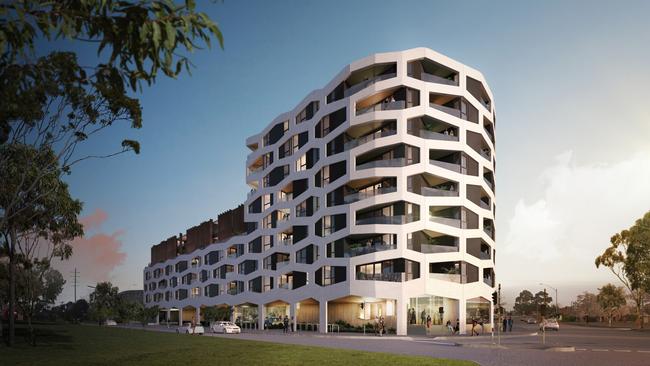 An artist’s impression of the proposed apartments at 30 Cramer Street, Preston. Picture: Hayball