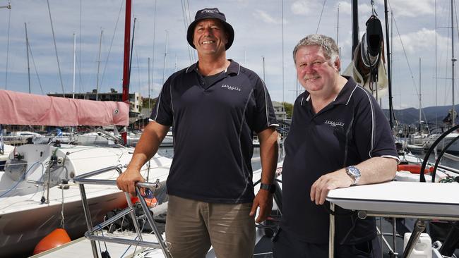 Vaughan Lynch skipper and John Lawrie owner of boat Tenacity who are taking part in the Sydney to Hobart. Picture: Nikki Davis-Jones