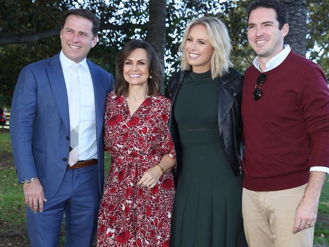 Lisa Wilkinson with Karl Stefanovic, Sylvia Jeffreys and Peter Stefanovic. Picture: Stephen Cooper