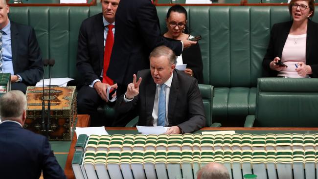 Opposition Leader Anthony Albanese during Question Time. Picture: Gary Ramage