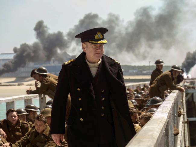 Pictures shows Kenneth Branagh in a beach evacuation scene from "Dunkirk." Picture: AP