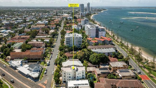 The Brighton Waters building on Brighton St in Biggera Waters.