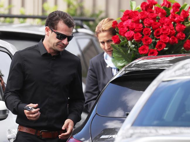 , ***DAILY TELEGRAPH EXCLUSIVE MUST CHECK WITH THE DESK BEFORE USE***, Anthony Koletti and other family members attended memorial for Melissa Caddick at the Eastern Suburbs Memorial Park. Picture John Grainger