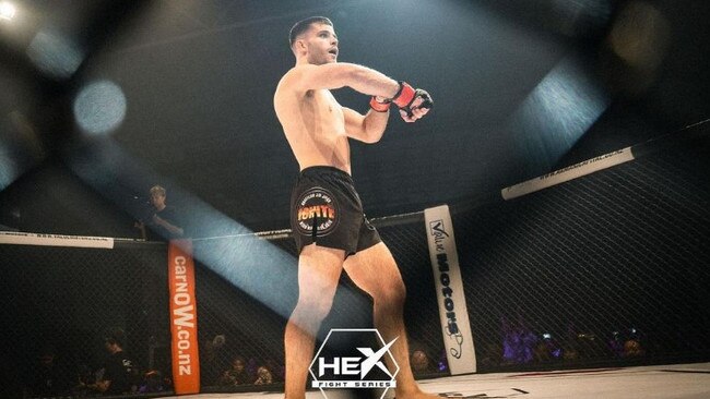 Sean Gauci in the octagon. Picture: Contributed.