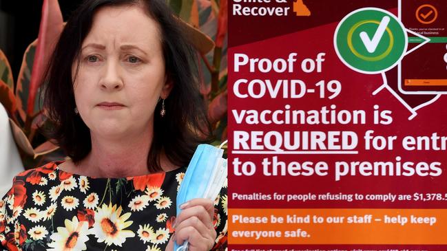 Queensland health minister Yvette D'Ath's department has come under fire by a Tablelands cafe owner for not enforcing the latest vaccination rules.