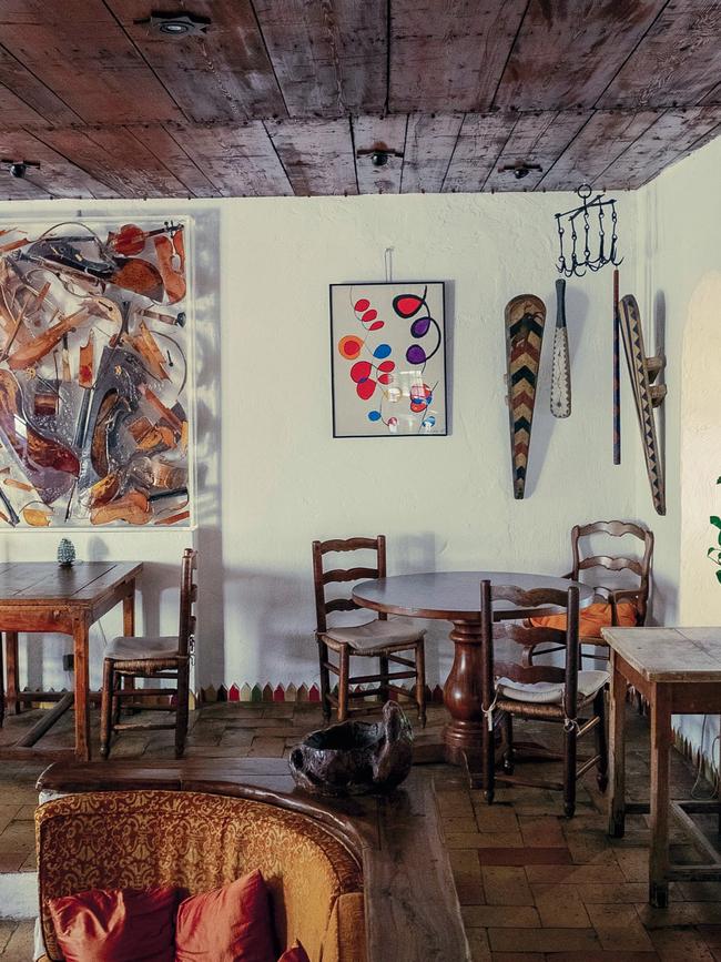 La Colombe d’Or, a family-run auberge in the Riviera hills with enough art by masters for a gallery.