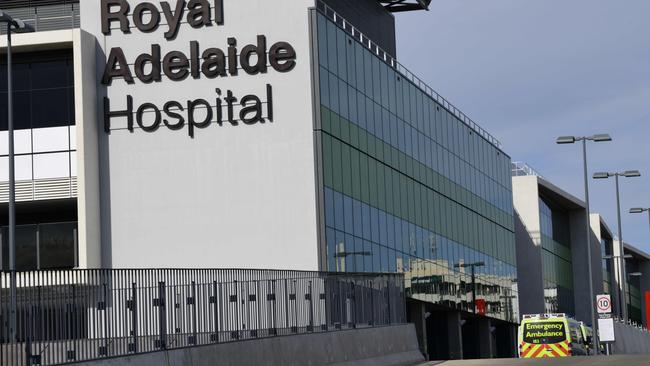 Ambulances are banked up in the emergency section of the Royal Adelaide Hospital last year. Picture: Bianca De Marchi