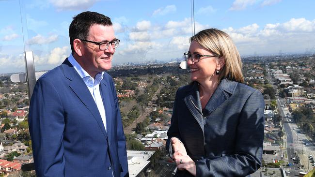 Victorian Premier Daniel Andrews and Public Transport Minister Jacinta Allan. Picture: Julian Smith (AAP)