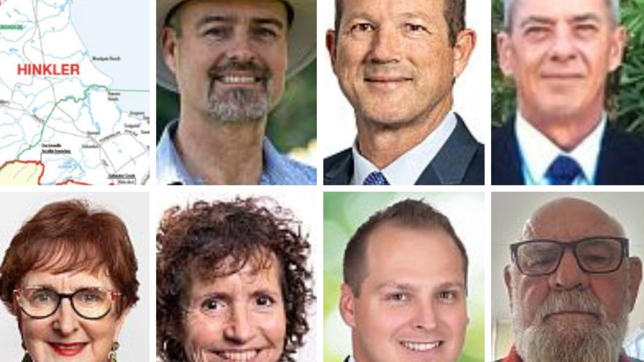 There are seven Hinkler candidates this election, including Andrew McLean (Greens), David Batt (LNP), Michael O’Brien (Independent), Trish Mears (Labor), Kerry Petrus (Family First), Tyler Carman (Pauline Hanson’s One Nation), Robert Blohberger (Trumpet of Patriots).