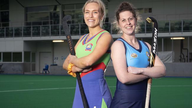 Hockey, Jean Flanagan (OHA) and Louisa Jacobson (NWG) at New Town. Picture Chris Kidd