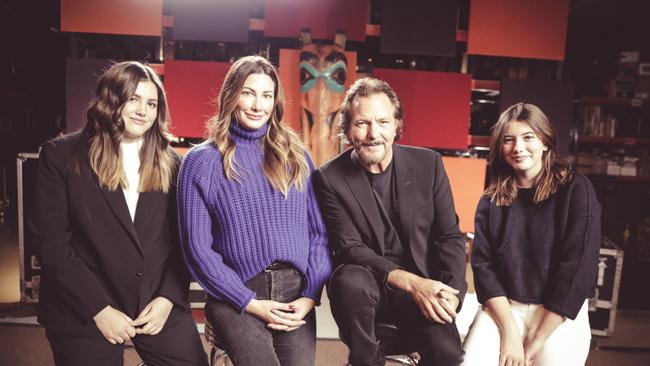 Jill and Eddie Vedder, with daughters Olivia and Harper.