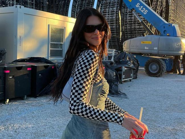 Kendall Jenner at the Astroworld concert. Picture: Instagram