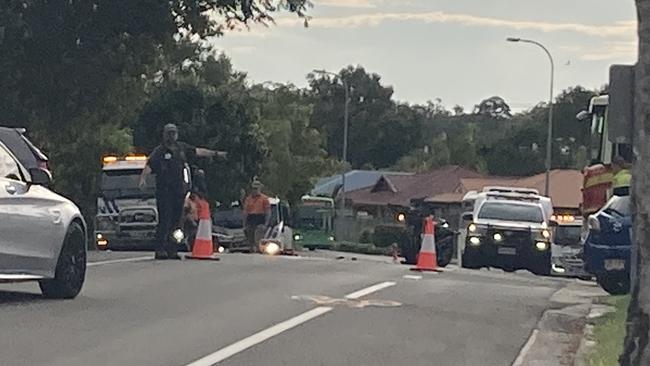 One person has been rushed to hospital after a crash on Wises Rd and Bluebush Ave, Buderim.