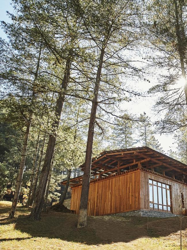 A villa at Six Senses Bumthang, Bhutan.