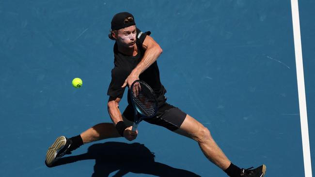 Australia's Dane Sweeny in action at the 2024 Australian Open. Picture: Martin Keep/AFP.