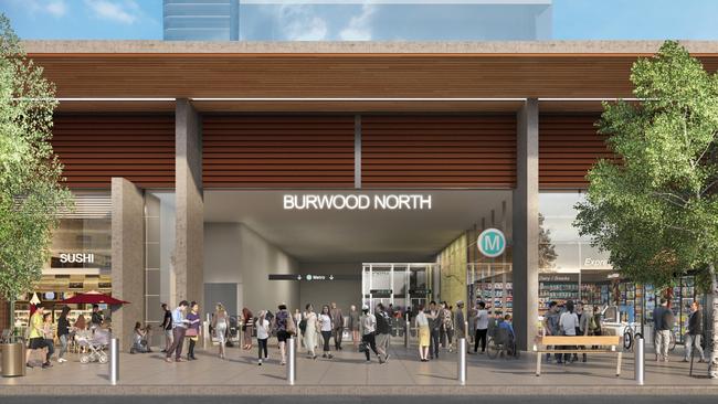 An artist impressions of a Metro West station.