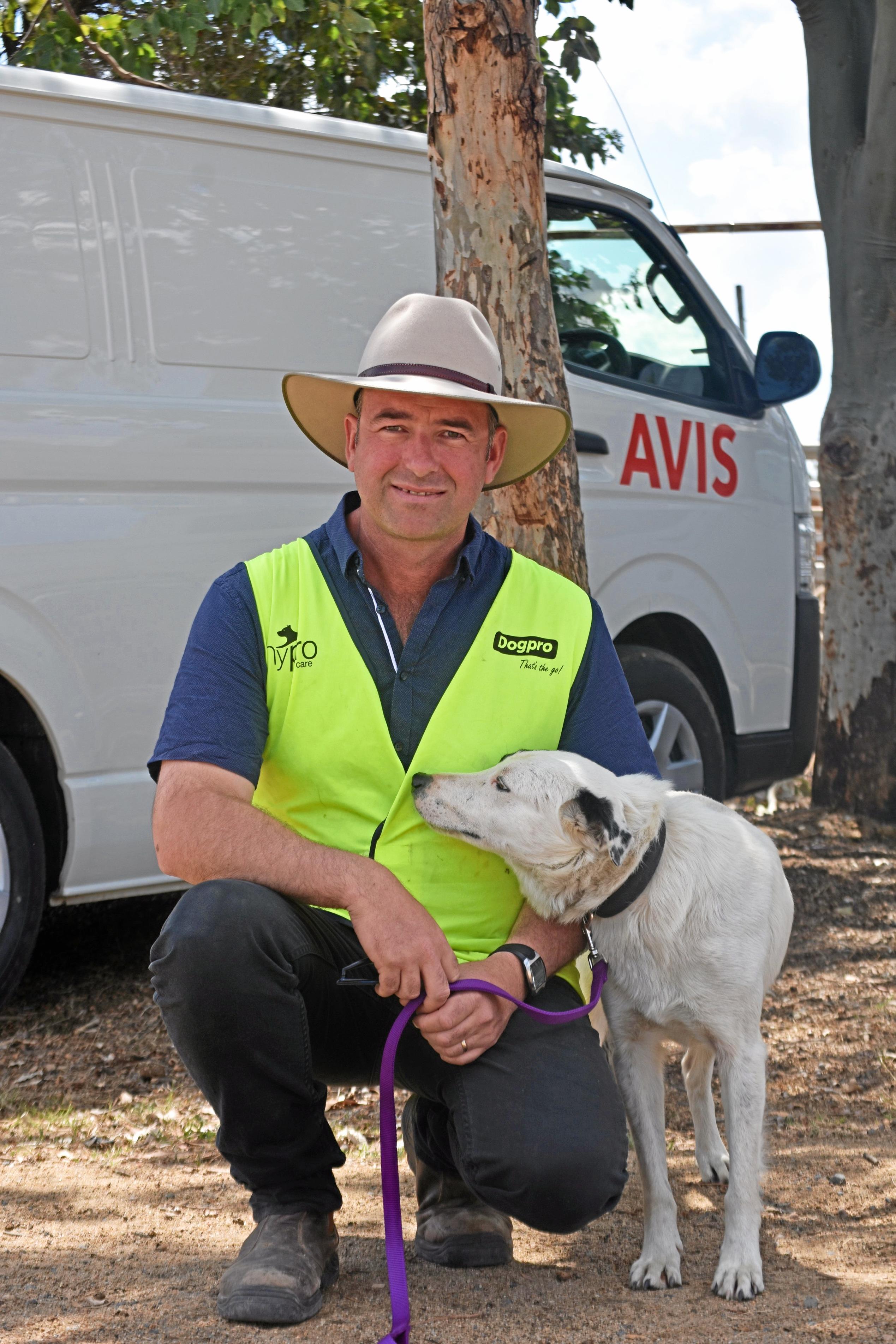 Lee Jamieson from Tasmania with Steele. Picture: Meg Gannon