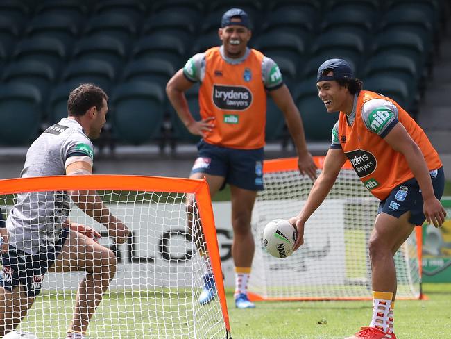 NSW Blues State of Origin squad are training on the NSW Central Coast. Picture: David Swift