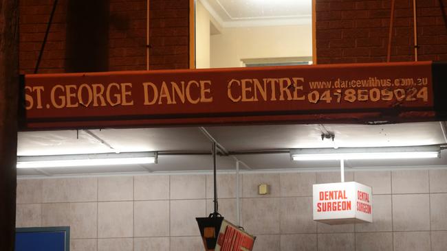 The scene of the violent incident at St George Dance Studio. Picture: Damian Hoffman