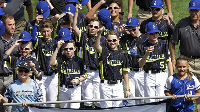 The Australian at the opening ceremony of the 2016 Little League World Series. Picture: AP