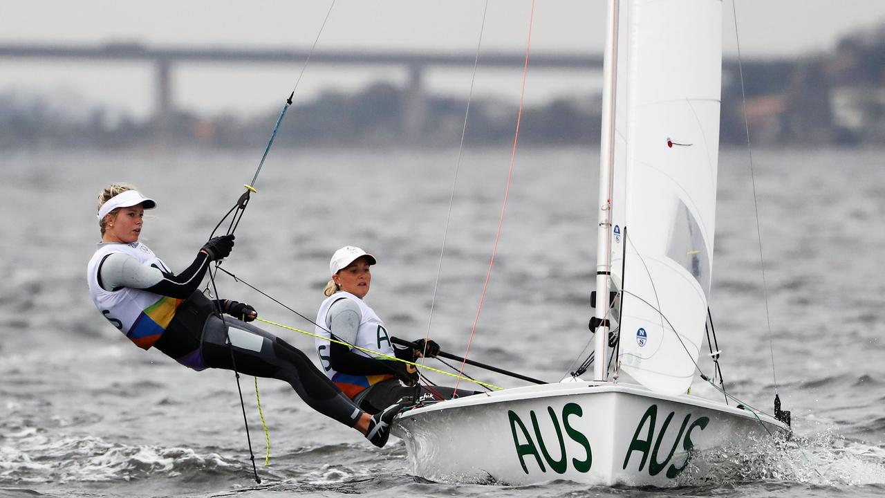 Carrie Smith of Australia and Jaime Ryan of Australia compete in the Women's 470 class on Day 5 of the Rio 2016 Olympic Games. (Photo by Ezra Shaw/Getty Images)