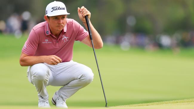 Cameron Smith lines up a putt during the final round of The Players Championship at TPC Sawgrass, Florida, in March. Picture: Mike Ehrmann/Getty Images