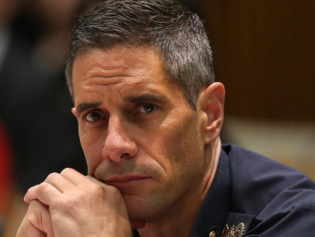 Roman Quaedvlieg, Commissioner of Australian Border Focre during a Senate estimates hearing at Parliament House in Canberra.