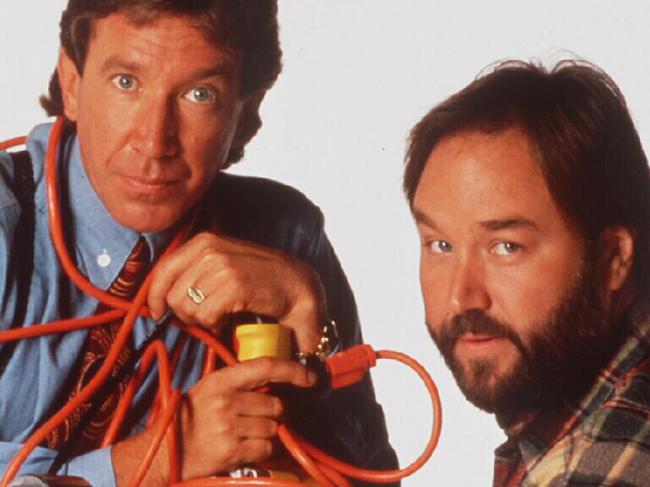 20/09/1995 PIRATE: Actors Tim Allen (L) & Richard Karn in TV show "Home Improvement". Allen/Actor P/    Karn/Actor P/